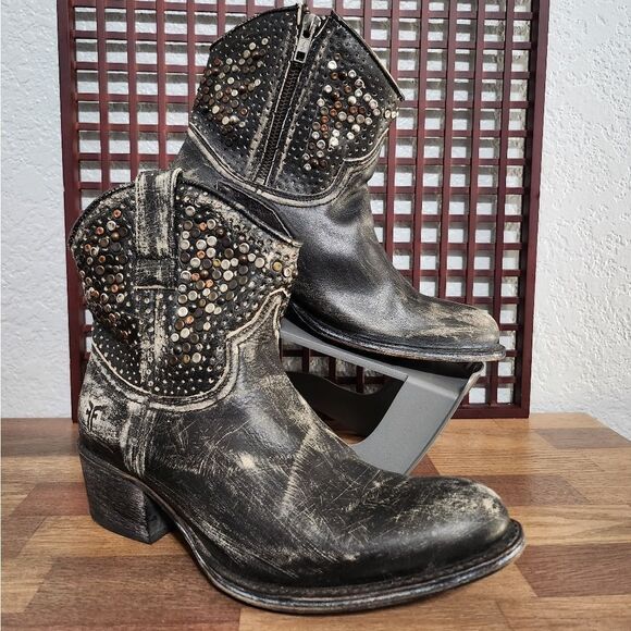 SIZE 7 | Frye 'Deborah' Studded Boots - Picture 2 of 6